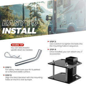 puxyblue included hitch pin and spring pin for secure locking