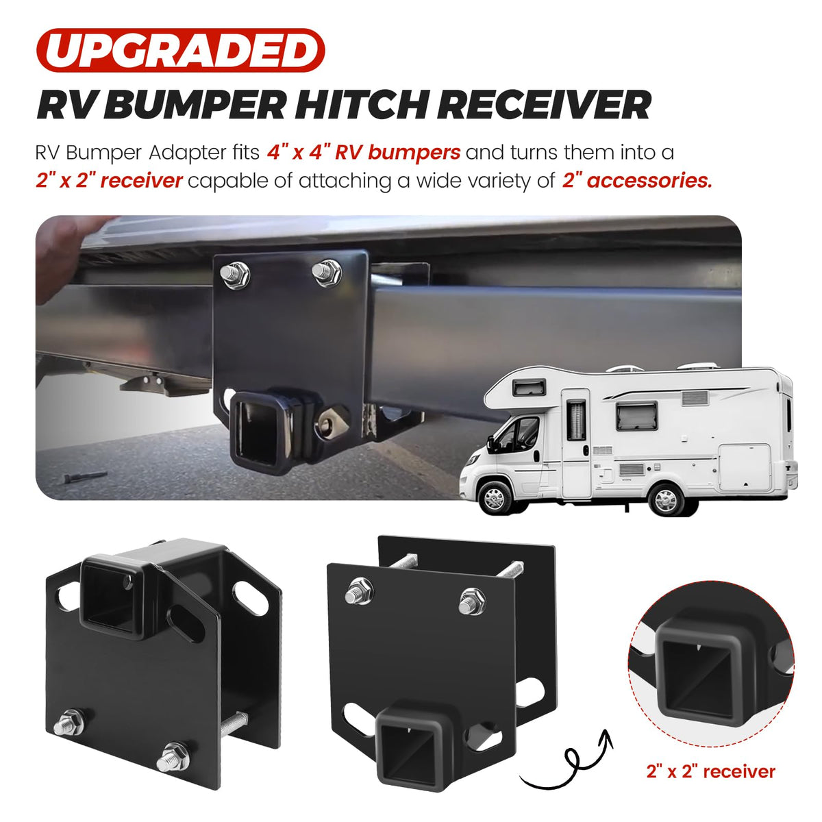 puxyblue installed on RV rear bumper demonstrating sturdy attachment