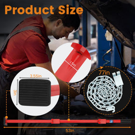 Puzau size comparison with hands showing scale for portability and leverage