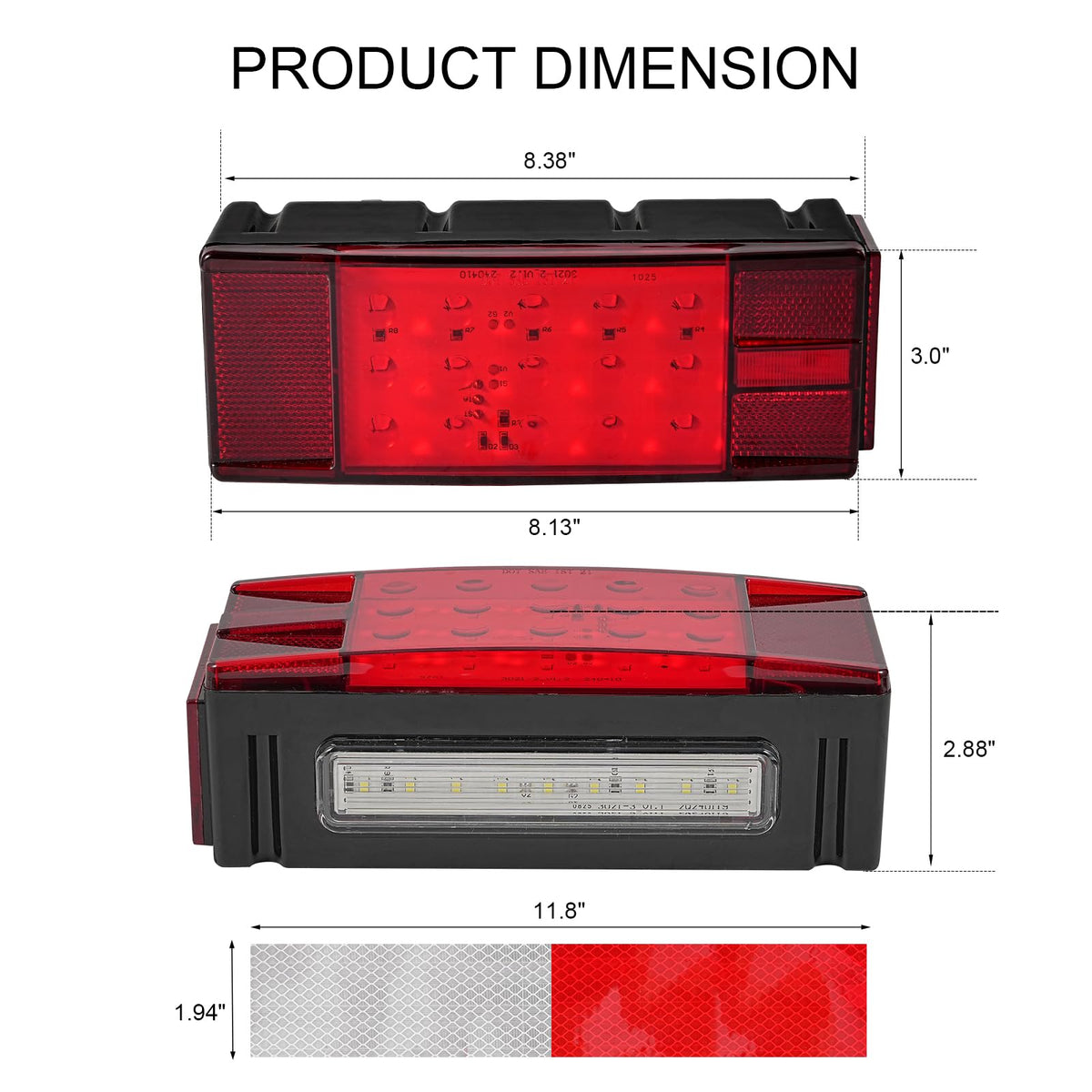 PVerandio lamp next to ruler illustrating compact size for fitment planning benefit