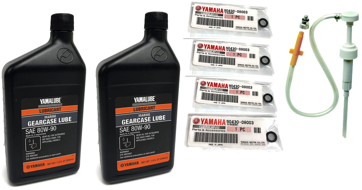PWC Parts Co Yamaha kit packaging showing components for easy lower-unit service