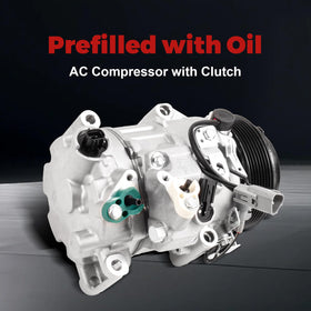 PYHAUTO compressor next to hand for scale showing compact, space-saving benefit