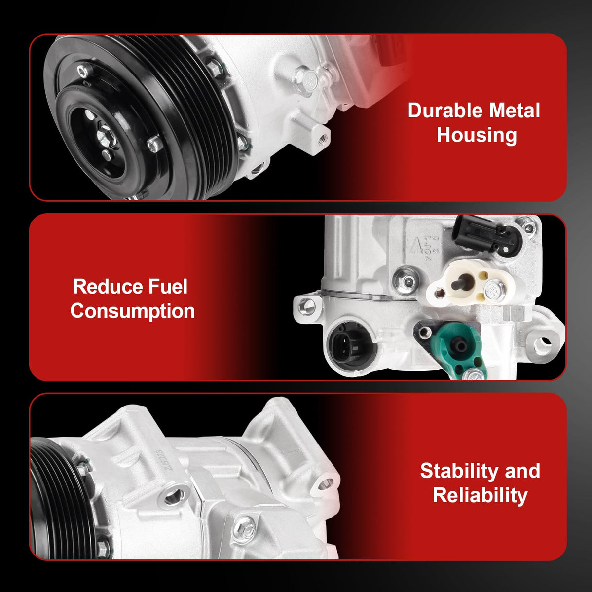 PYHAUTO compressor mounting points detail matching OEM bolt locations for easy install