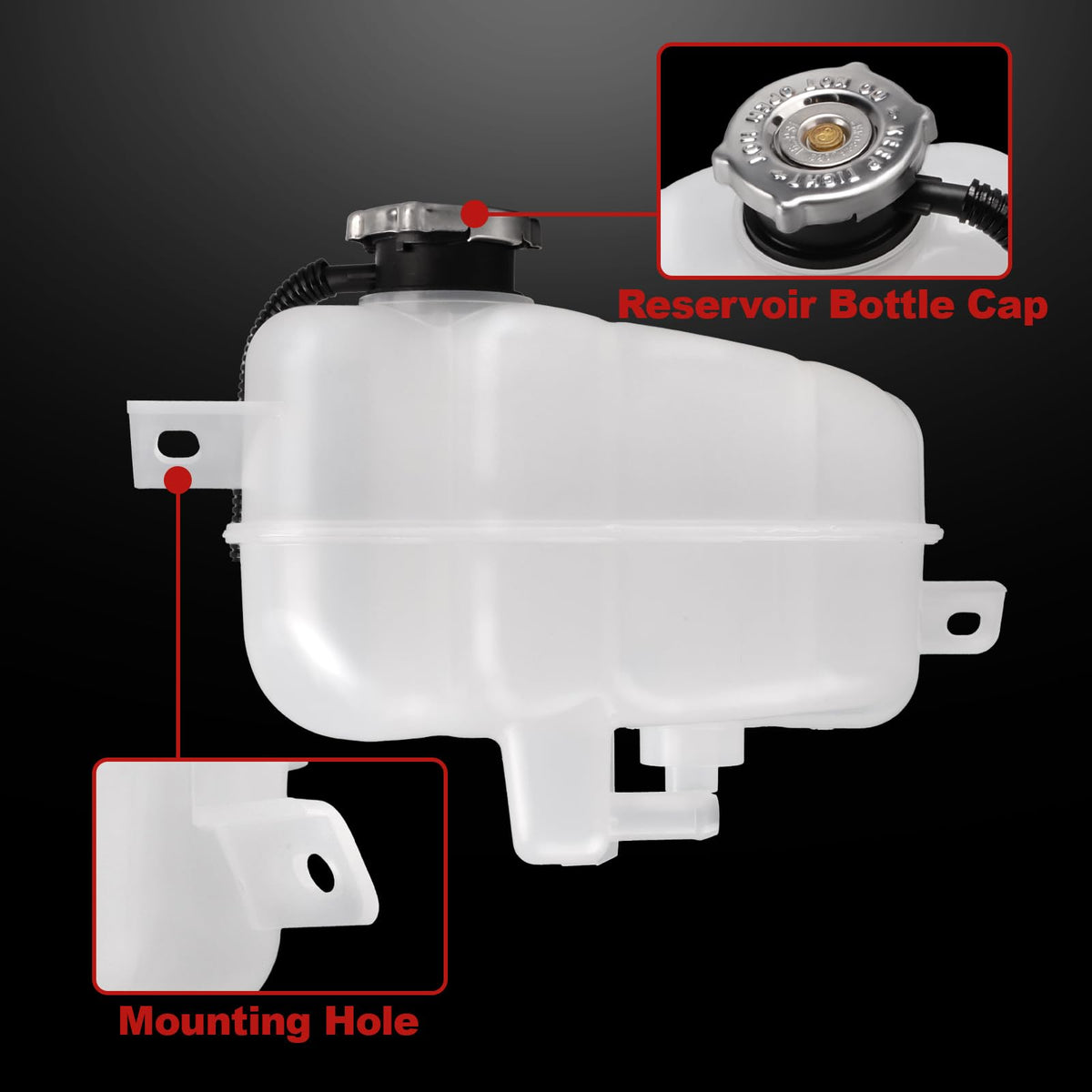 PYHAUTO translucent tank showing coolant level visibility advantage