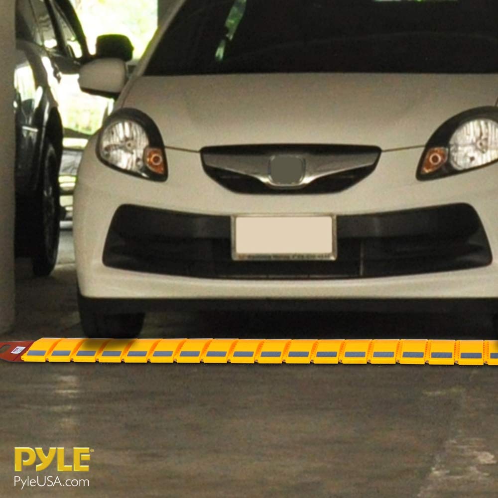Pyle underside view showing rubber backing for anti-slip stability on pavement