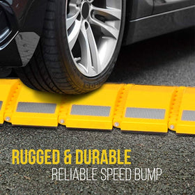 Pyle folded packed speed bump in carry bag demonstrating compact transport advantage