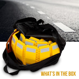 Pyle storage bag with folded bump showing easy carry and neat storage benefit