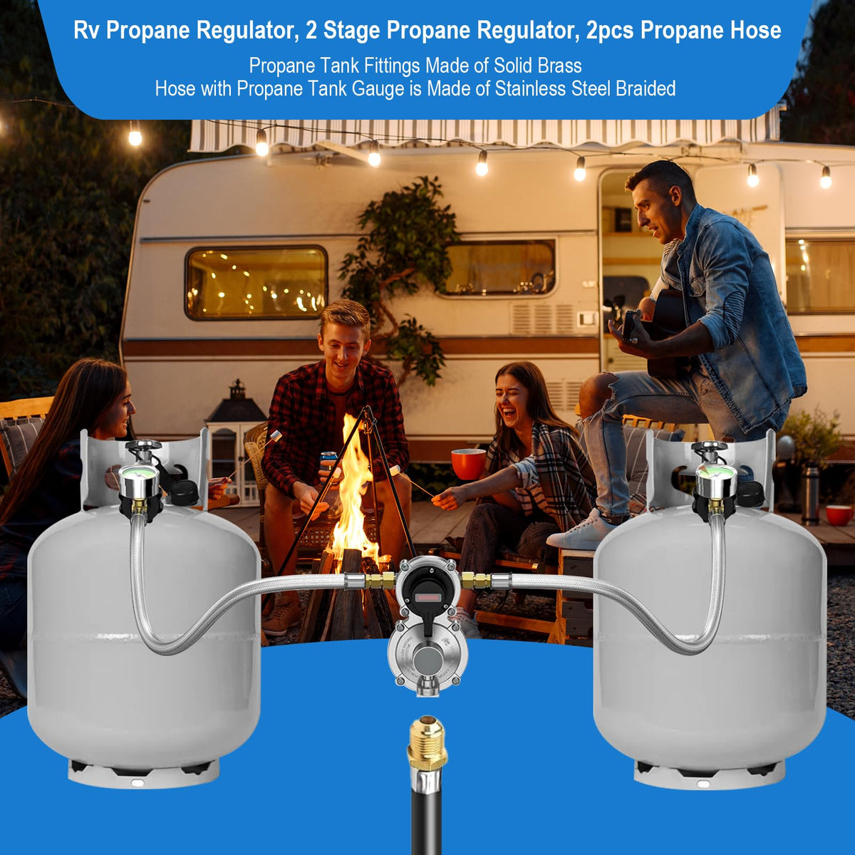 PYXGLAQ gauge glow-in-the-dark face for quick tank-level checks at night