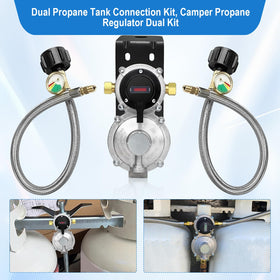 PYXGLAQ installed on RV tank setup illustrating continuous propane supply benefit