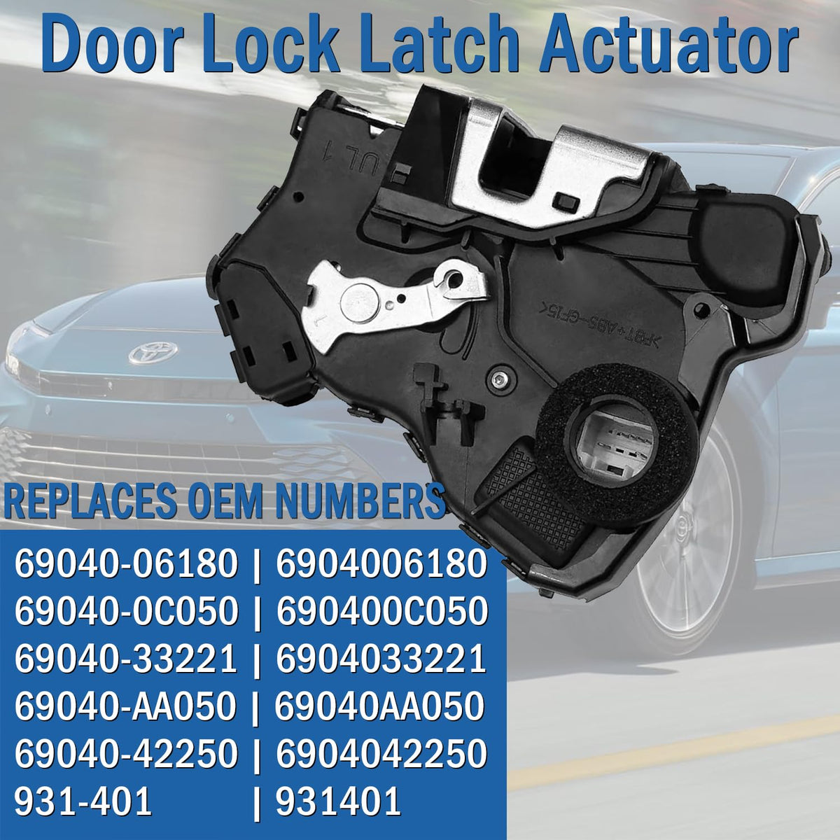 Qagea actuator installed inside driver door demonstrating restored locking
