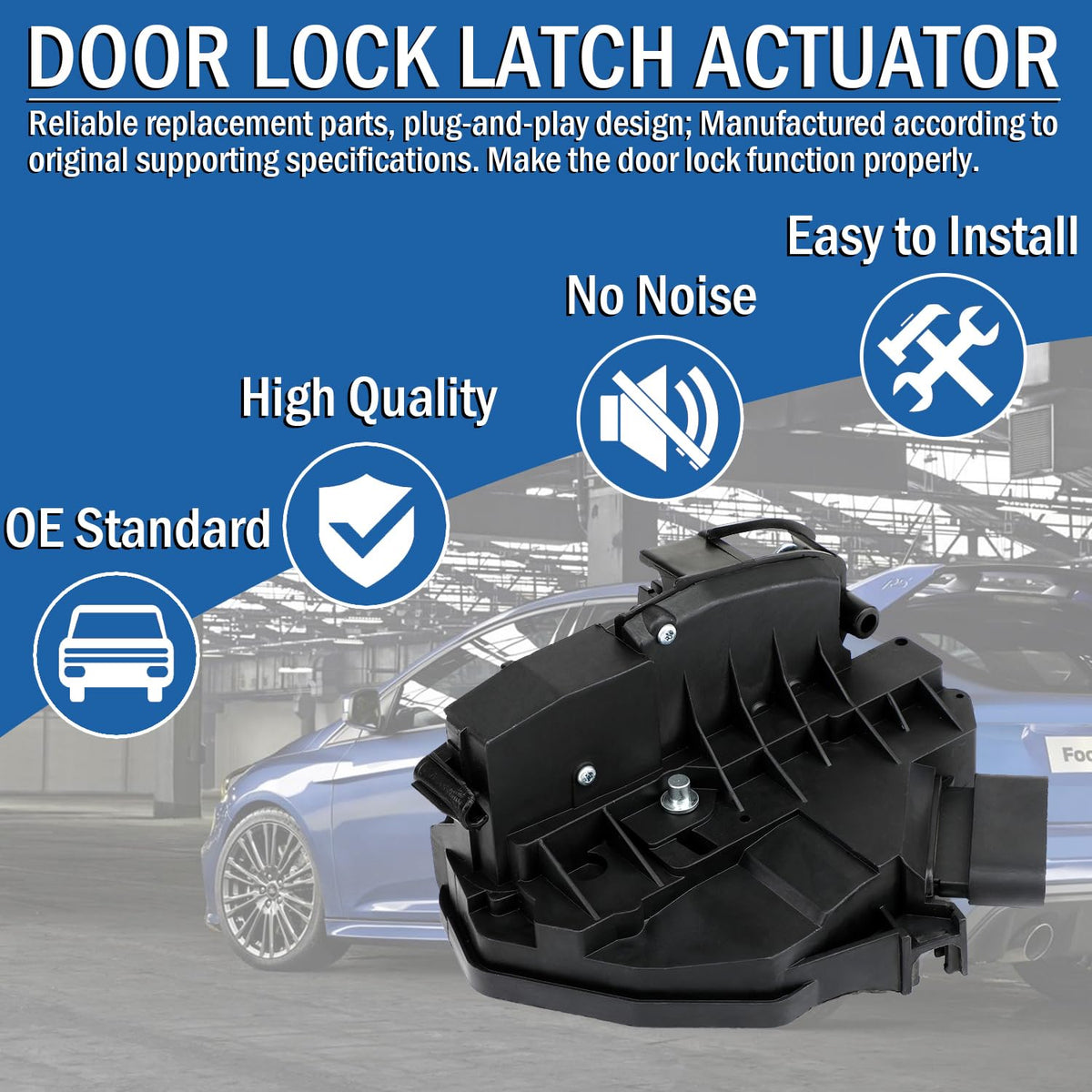 Qagea actuator installed in car door demonstrating restored power locks