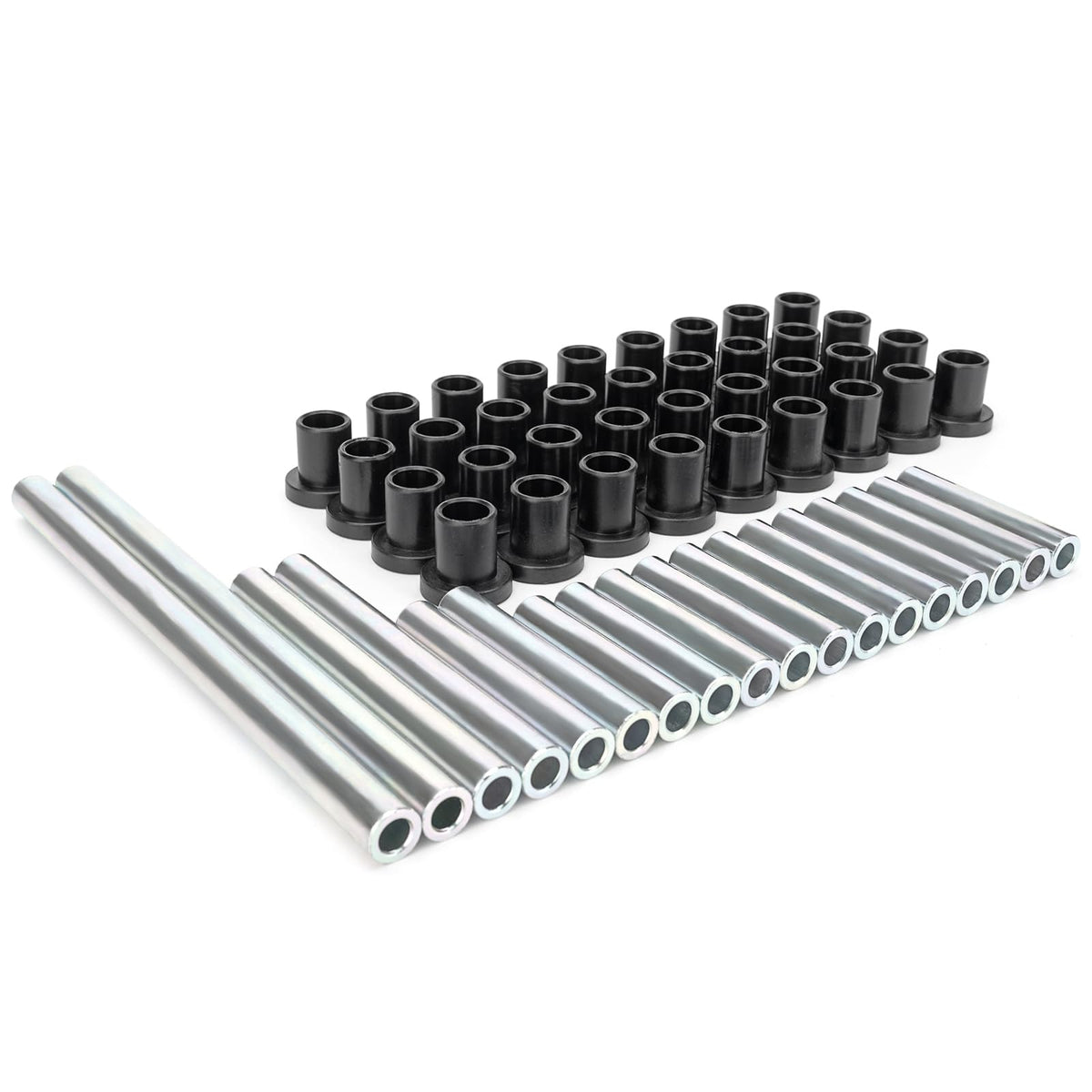 Qagea front packaging of A-arm bushing kit showing contents and fitment benefit
