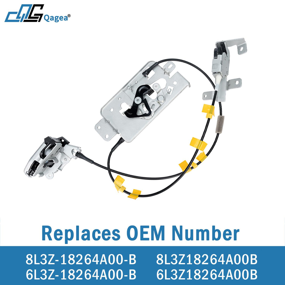 Qagea latch scale next to ruler showing correct size for direct-fit replacement