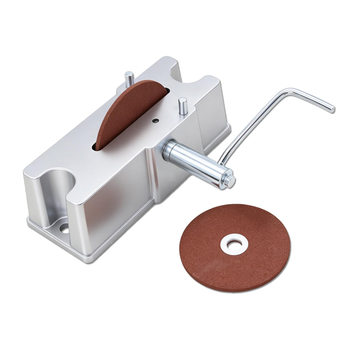 Qagea front view showing filer tool for precise ring gap control