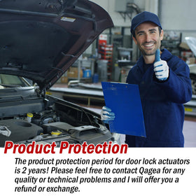 Qagea product packaging and warranty card confirming 2-year protection