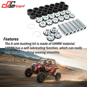 Qagea pivot caps and O-rings laid out highlighting complete kit coverage and seal protection