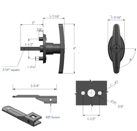 QANVEE four matching keys and screws laid out for easy installation