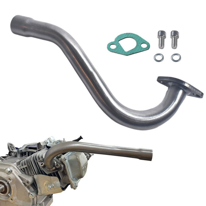QASKEHKT front view of exhaust header showing flange and outlet, durable fit