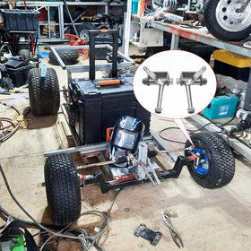 QASKEHKT lifestyle image of kart using spindle for reliable handling