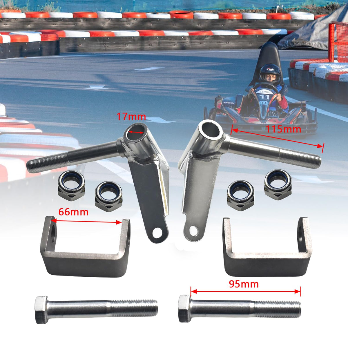 QASKEHKT side profile of steering spindle highlighting robust design