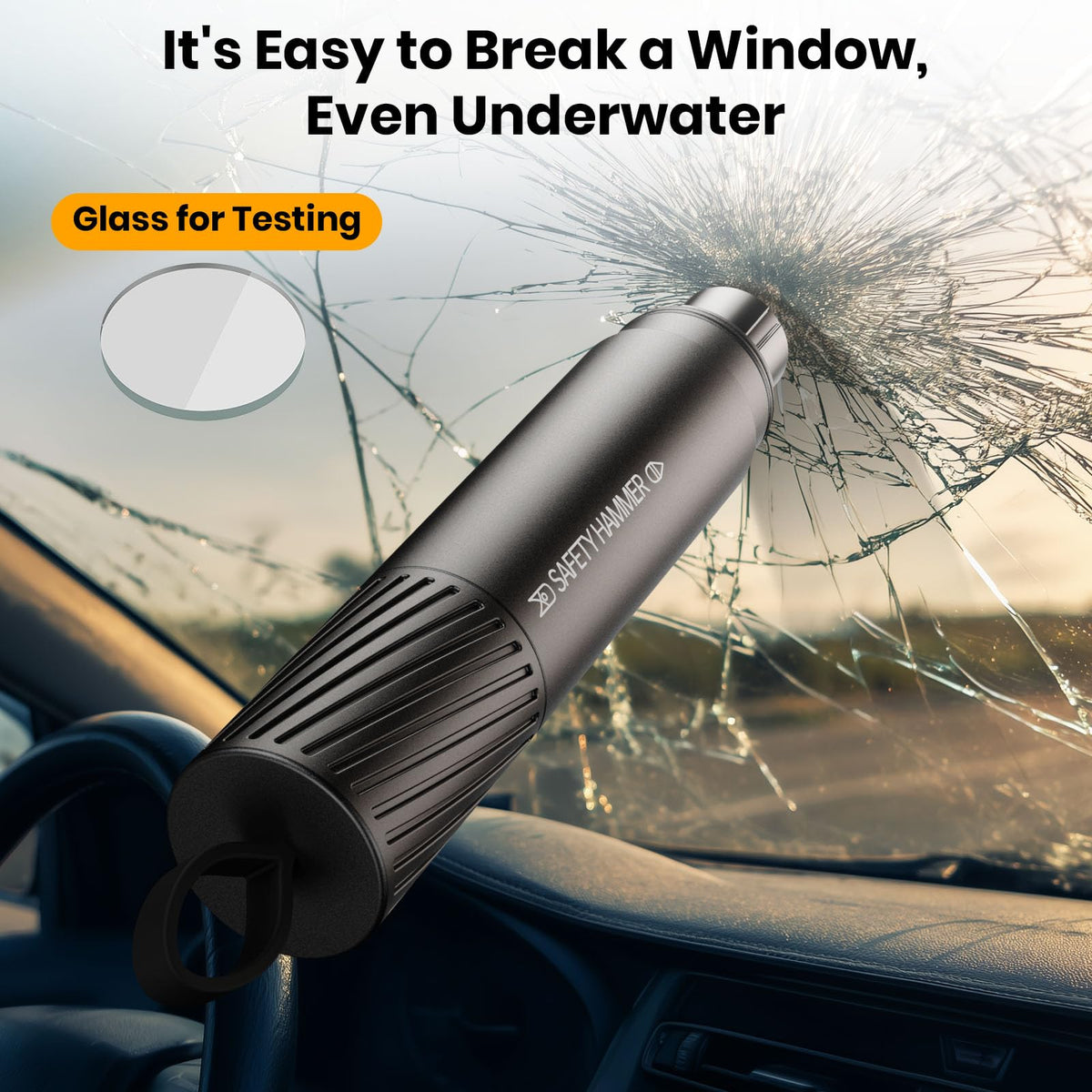 Qayacir hidden U-shaped seatbelt cutter detail for safe, fast belt release