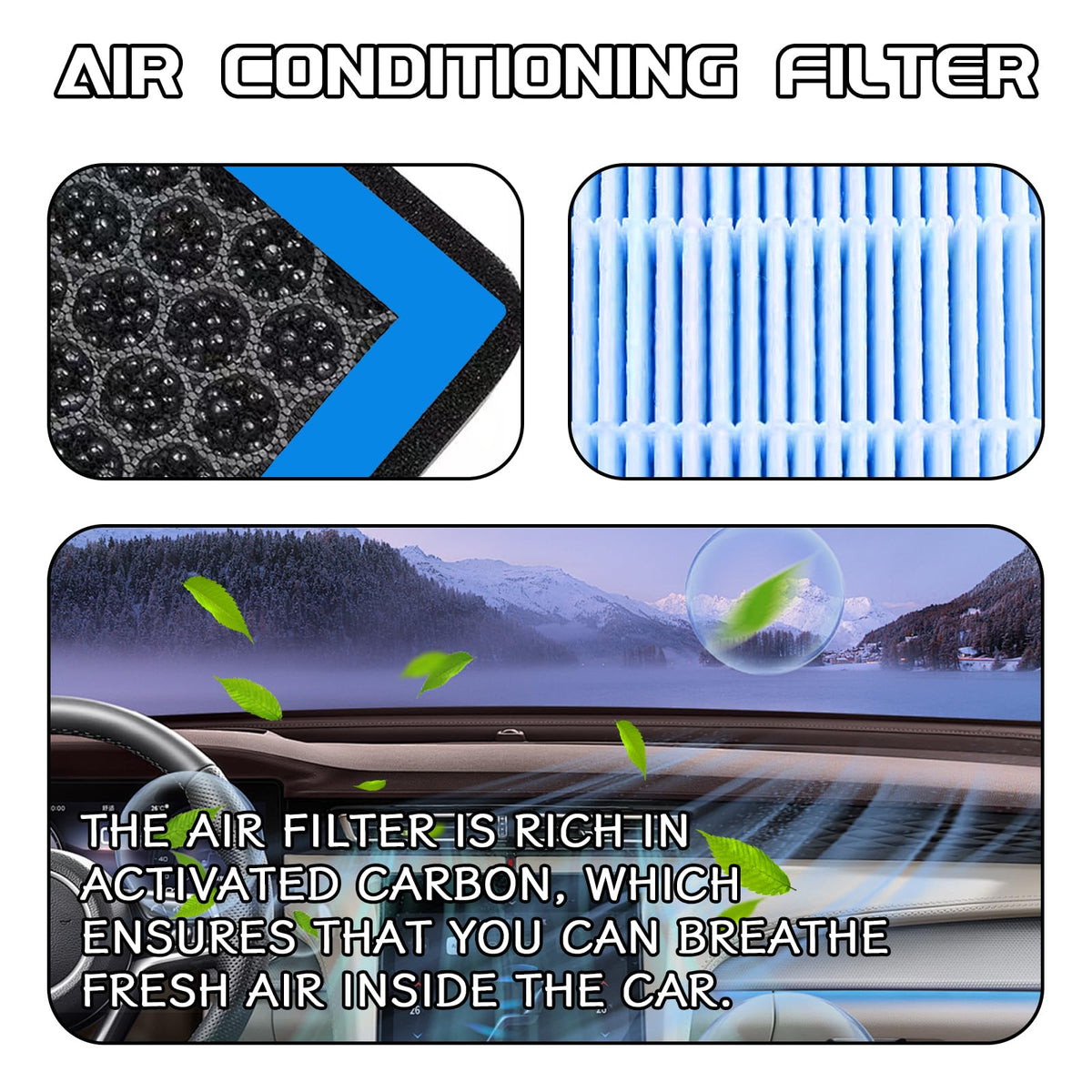 qboonpt filter installed in glovebox demonstrating easy replacement