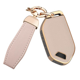 QBUC cream front view showing fitted Kia key fob and sleek finish for protection