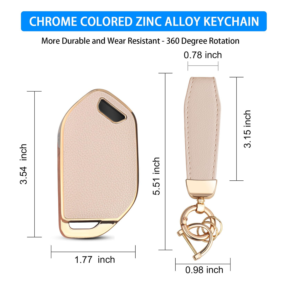 QBUC cream key in hand demonstrating secure fit and easy button access