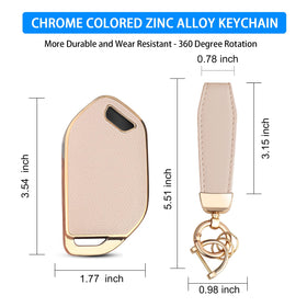 QBUC cream key in hand demonstrating secure fit and easy button access