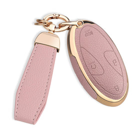 QBUC front view pink cover showing neat fit and stylish protection