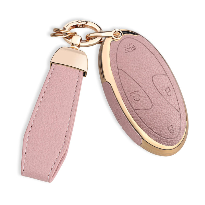 QBUC front view pink cover showing neat fit and stylish protection