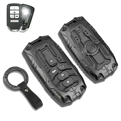 QBUC front view of black key fob cover showing sleek protective design and fit
