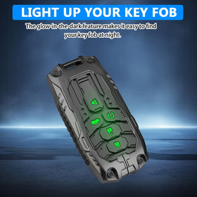QBUC key fob in hand to show scale and comfortable ergonomic feel