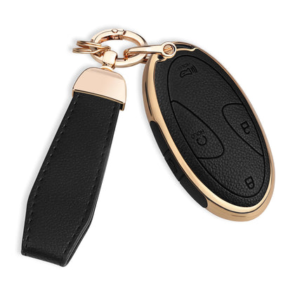 QBUC front view showing fit and button alignment, protecting fob