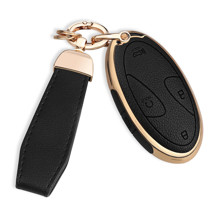 QBUC front view showing fit and button alignment, protecting fob