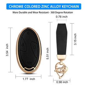 QBUC installed on Hyundai key fob, keeps buttons accessible and safe