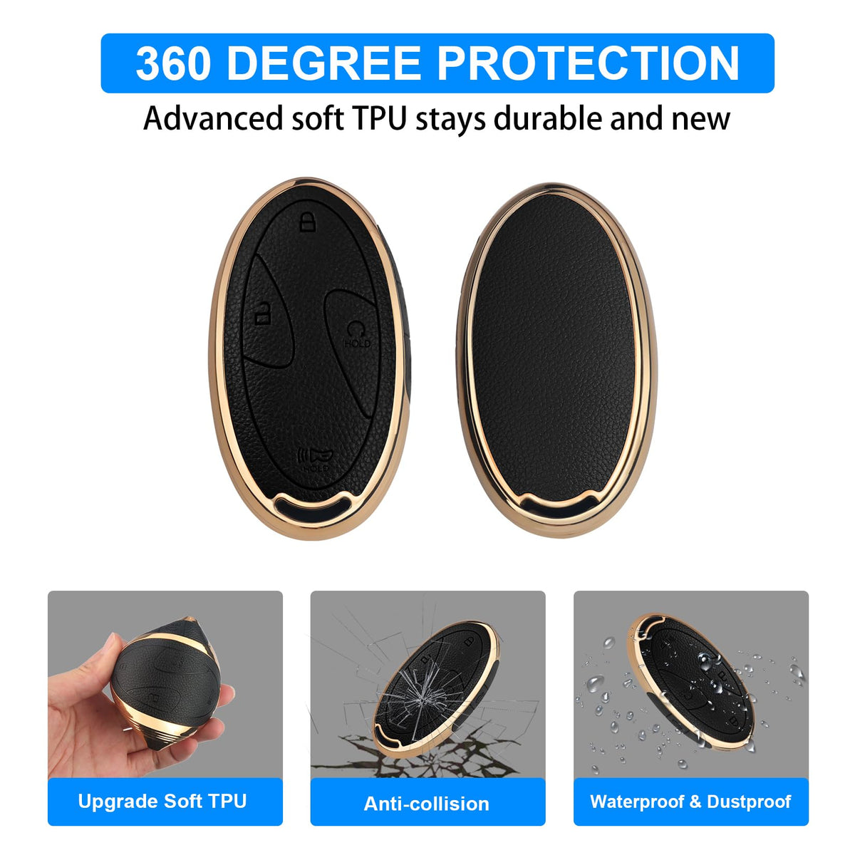 QBUC metal keychain and mini screwdriver included for secure attachment