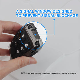QBUC key case in hand showing compact size and easy carry benefit