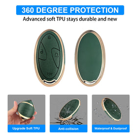 QBUC cover next to ruler illustrating compact size and accurate fit for Hyundai keys