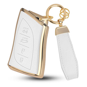 QBUC white cover front view showing neat fit and premium look