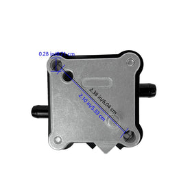 QFISH pump beside ruler to show scale for proper fitment and planning