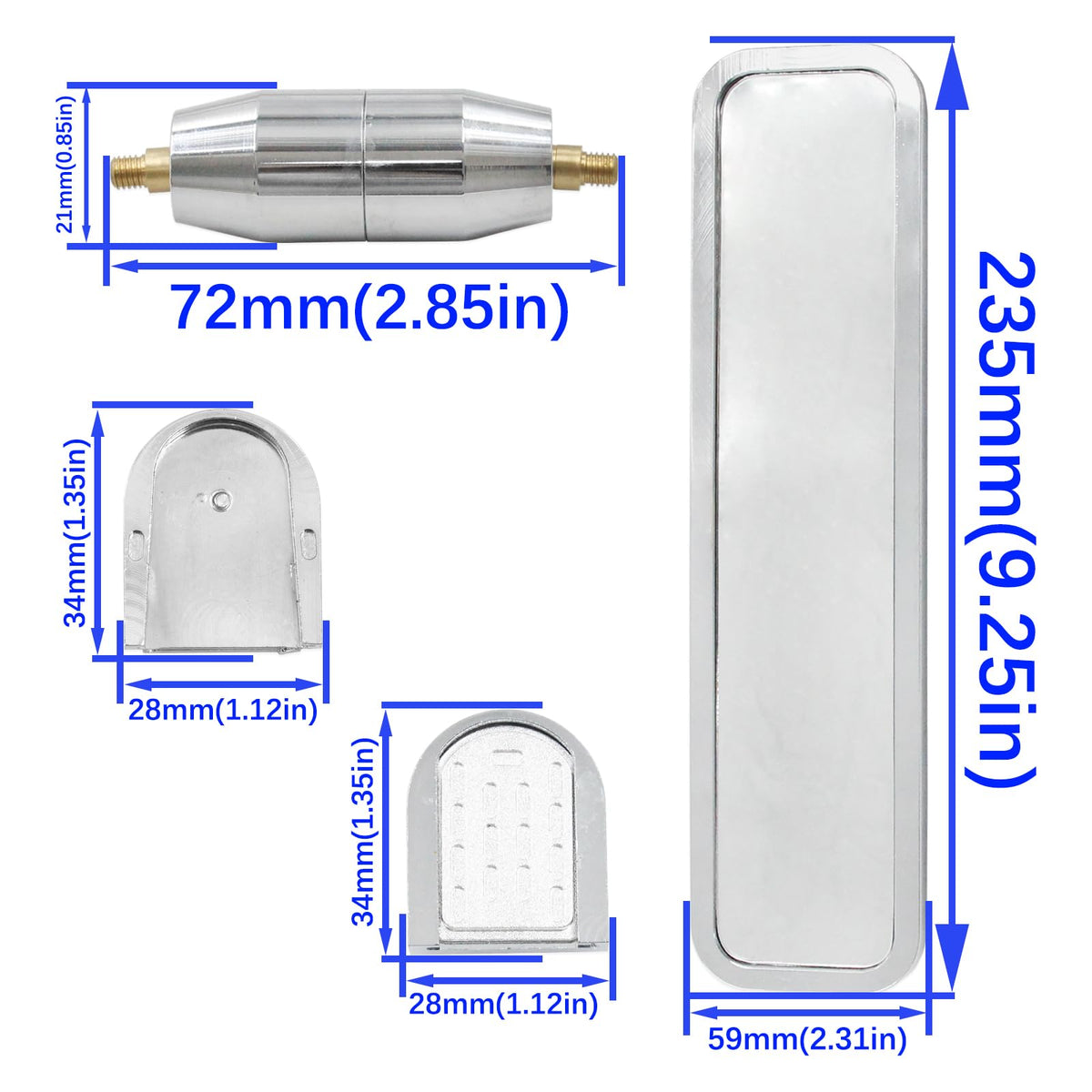 QGHAUC side profile highlighting anti‑vibration design for steady reflection