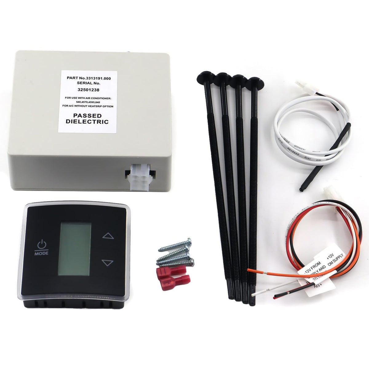 QHHR black wall thermostat front panel showing controls for easy operation