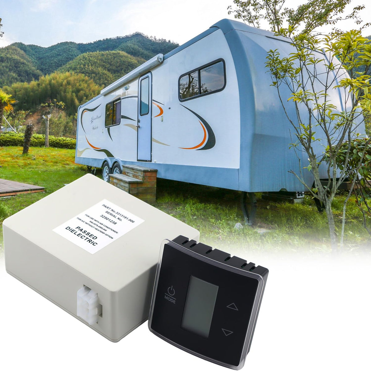 QHHR thermostat LCD display lit for easy nighttime readability