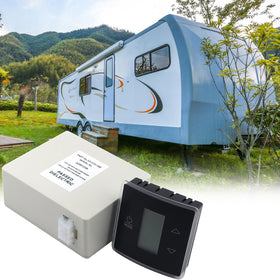QHHR thermostat LCD display lit for easy nighttime readability