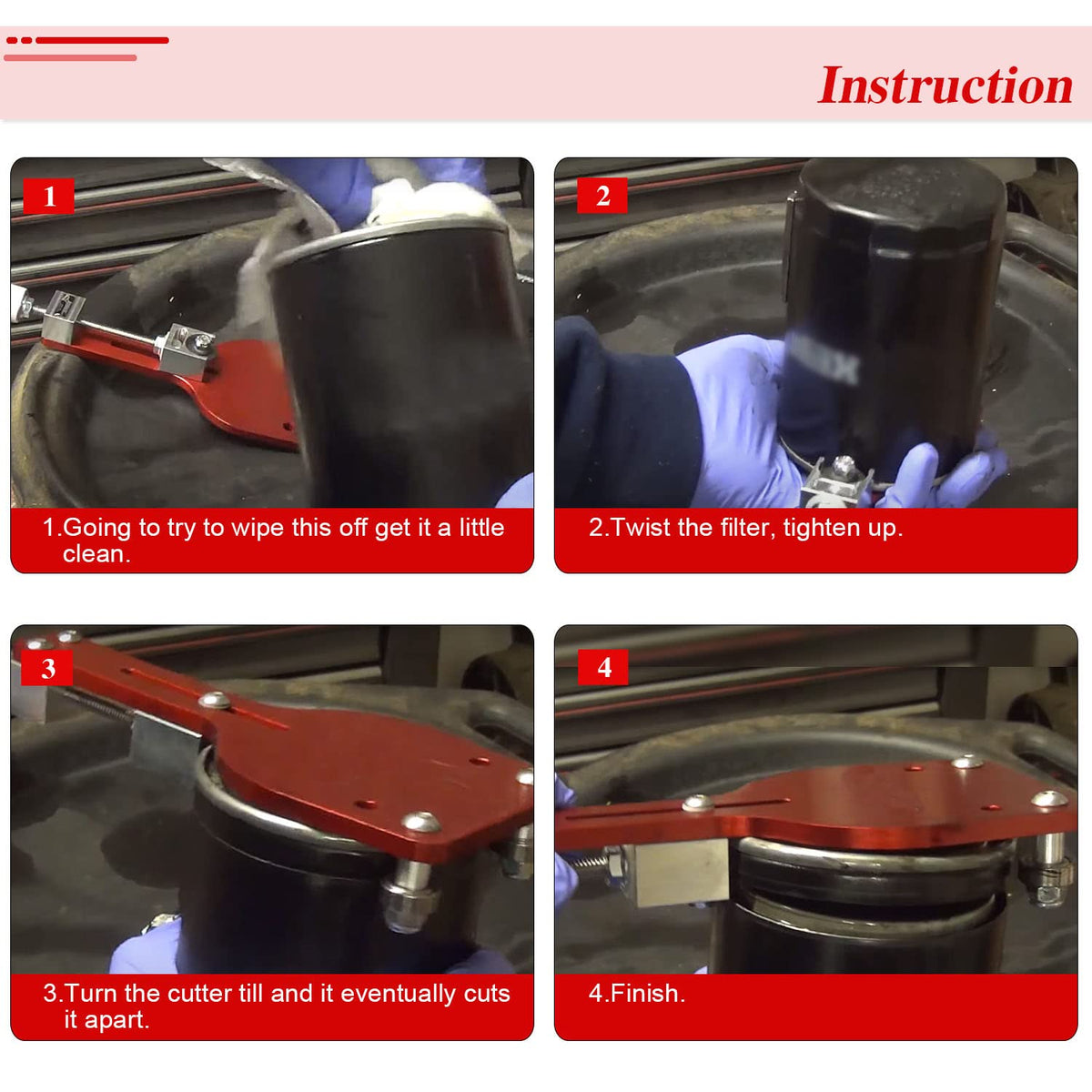 QHHR 77750 blade guide detail showing aligned cut for easier inspection