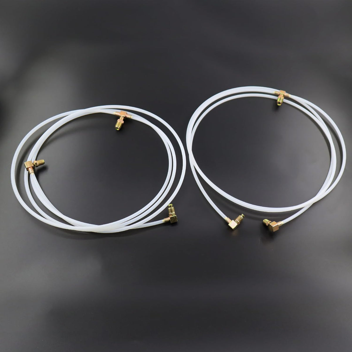 QHHR front view of paired convertible hydraulic hoses showing complete kit and fittings for easy replacement
