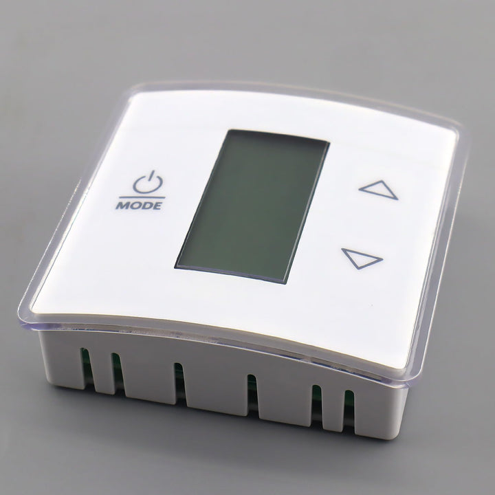 QHHR thermostat front panel showing clear placement and easy read display