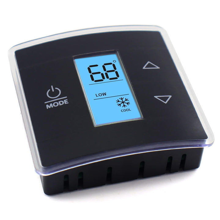 QHHR thermostat front panel showing buttons and housing, easy replacement benefit