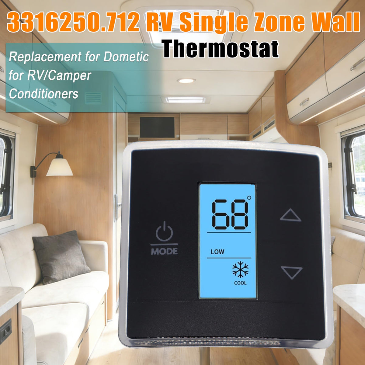 QHHR thermostat capacitive touch surface detail, low-maintenance controls benefit